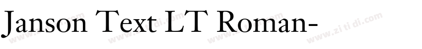 Janson Text LT Roman字体转换